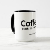 Café, Black 15 oz Ringer Mug (Devant gauche)