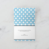 Cafe Blue Stip Kaartjes om "Dank je wel" te zeggen Bedankkaart (Binnen)