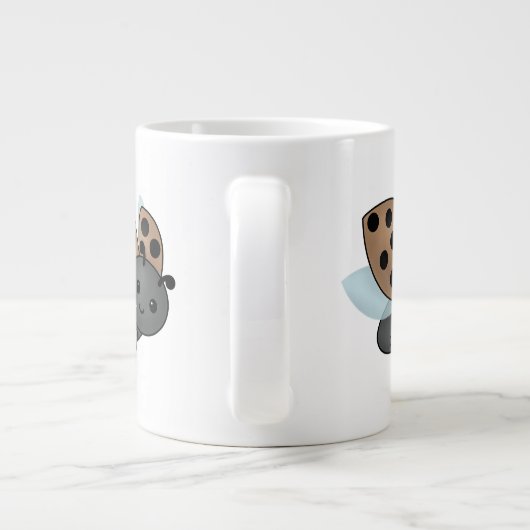 Café Boire Ladybug Géant Café Mug (Dos)