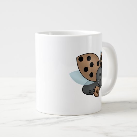 Café Boire Ladybug Géant Café Mug (Devant droit)
