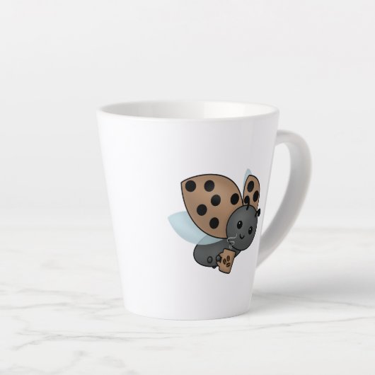 Café Boire Ladybug Géant Latte Mug (Angle droit)