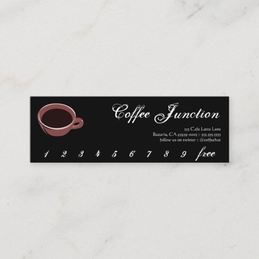Café Boisson Punch / Carte de fidélité (Devant)