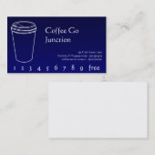 Café Boisson Punch / Carte de fidélité Gradient Bl (Devant / Derrière)
