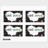 Café Brasil Rechthoekige Sticker (Vel)