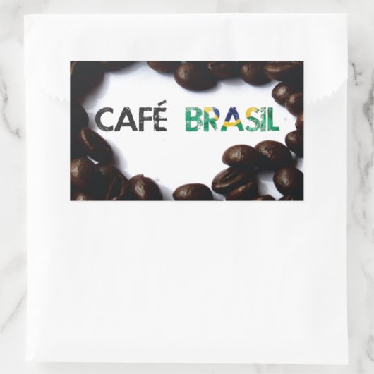 Café Brasil Rechthoekige Sticker (Tas)