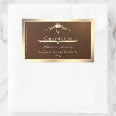 Café Brown Produit Étiquette Gold Frame et Monogra (Sac)