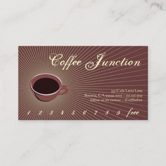 Café Burst Boisson Punch / Carte de fidélité (Devant)