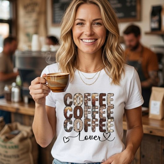 Café. Café. Amateur de café. T-Shirt