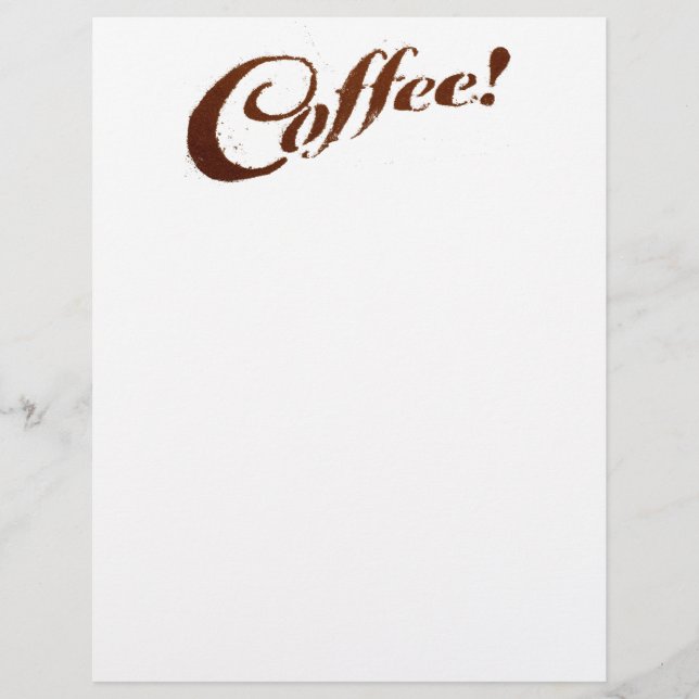 Café Café au Sol - Papier 8,5x11 (Devant)