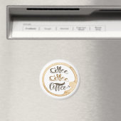 Café Café Café 2¼ Pouce Cercle Magnet (In Situ (Lave-vaisselle))