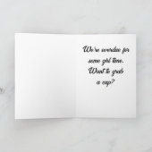 Café Café Café Carte de voeux pliée (Intérieur)