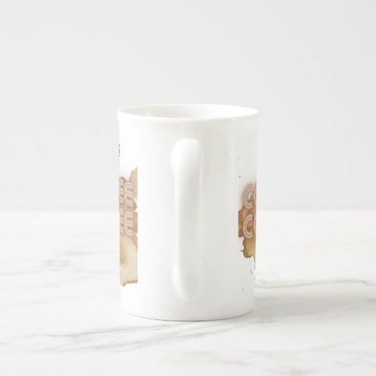 Café Café Café Mug blanc (Dos)