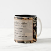 Café Café Café tasse 11 oz, Noir (Devant droit)