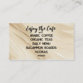 Café Café Carte de visite 3,5 po x 2,0 po (Dos)