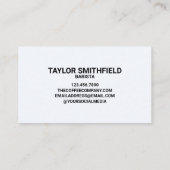 Café-Café Carte de visite branché (Dos)