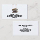 Café-Café Carte de visite branché (Devant / Derrière)