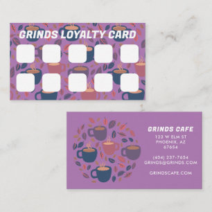 CAFÉ CAFE Cute Logo Carte de fidélité client