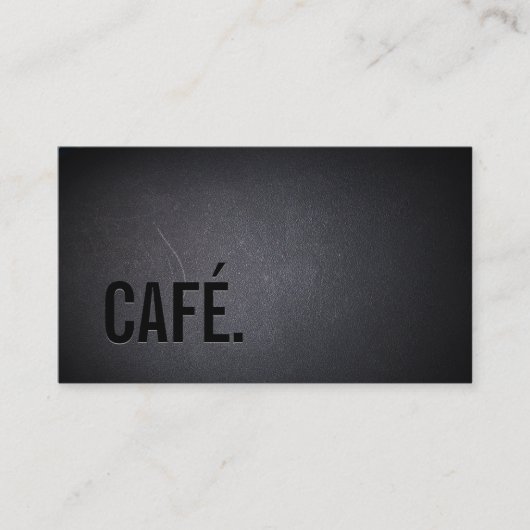 CAFÉ Cafe Elegant Dark Bold Text Modern Visitekaartje (Voorkant)