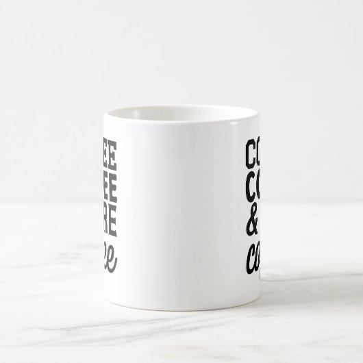 Café, café et plus de café Mug (Centre)