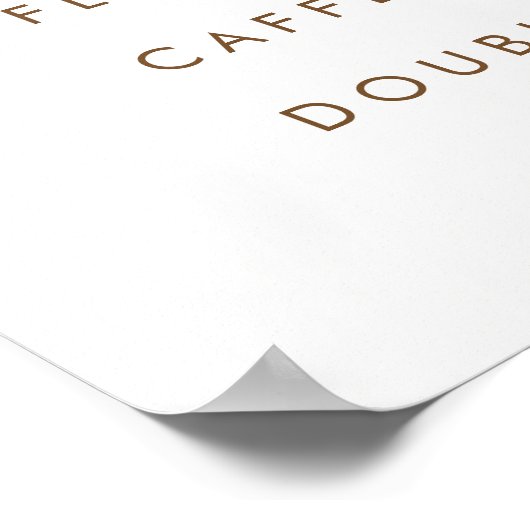 Cafe Cafetaria Prijs Menu Op Maat Gedrukt Poster (Hoek)