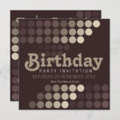 Café Cappuccino tendance Invitation de fête d'anni (Devant / Derrière)