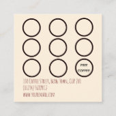 Café carte de fidélité café haricots (Dos)