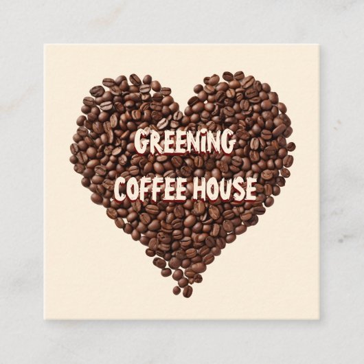 Café carte de fidélité café haricots (Devant)