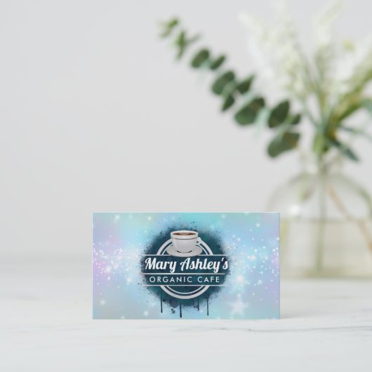 Café carte de visite (Debout devant)