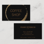 Café - Carte de visite tache café (Devant / Derrière)