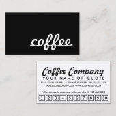 café. carte perforée de fidélité (Devant / Derrière)