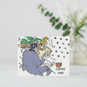 Café, Carte postale (Debout devant)