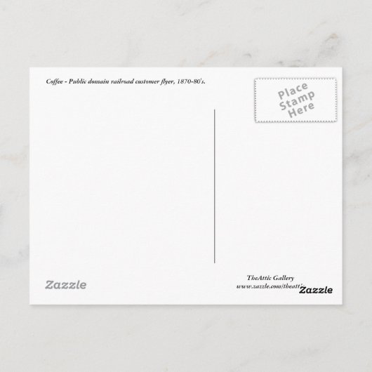 Café - carte postale (Dos)