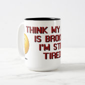 Café cassé Humour café Mug (Devant gauche)