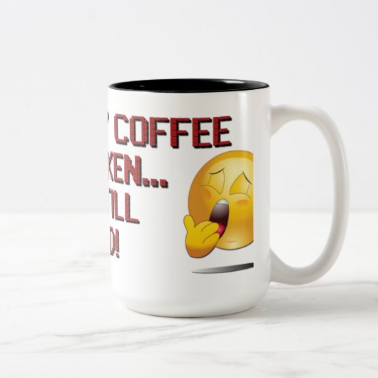 Café cassé Humour café Mug (Droit)