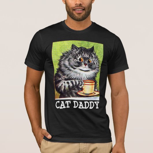 CAFÉ CAT ART MENS CAT DADDY T-SHIRTS (Devant)