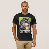 CAFÉ CAT ART MENS CAT DADDY T-SHIRTS (Devant entier)