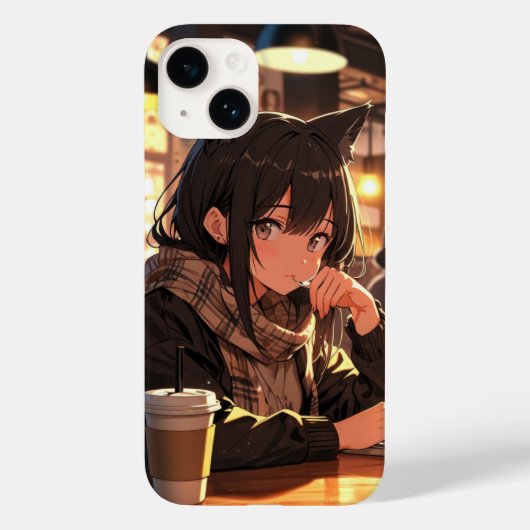 Cafe Cat Girl Case-Mate iPhone Case (Achterkant)