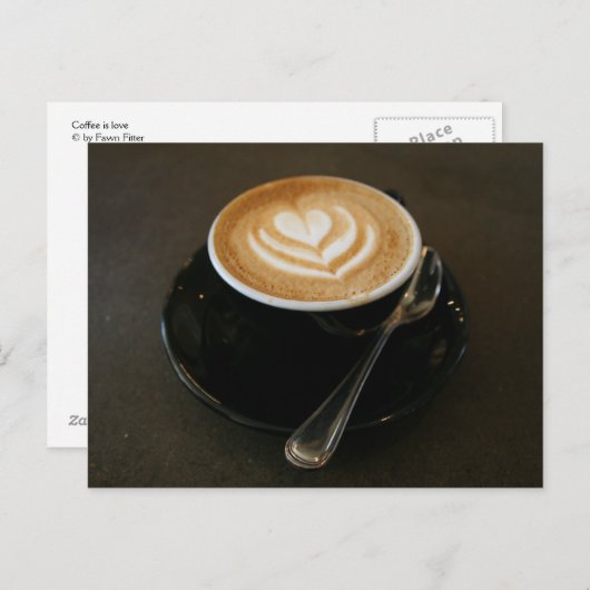 Café c'est l'amour - carte postale (Devant / Derrière)