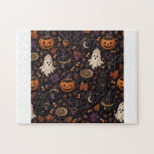 Café Chat Effrayant Café Halloween Puzzle (Horizontal)