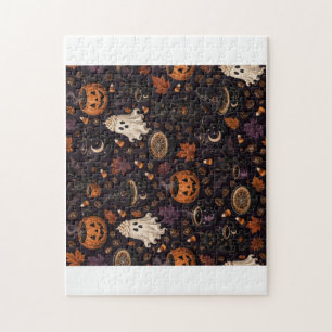 Café Chat Effrayant Café Halloween Puzzle