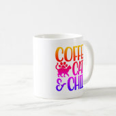 Café, Chats & Chill Mug (Devant droit)