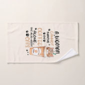 Café & Chats - Cute Kawaii Art (Serviette à main)