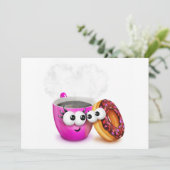 Café Chaud Et Invitations De Donut (Debout devant)