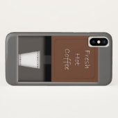 Café chaud frais iPhone X Coque (Dos (Horizontal))
