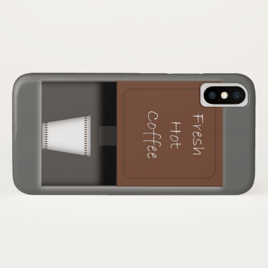 Café chaud frais iPhone X Coque (Dos (Horizontal))