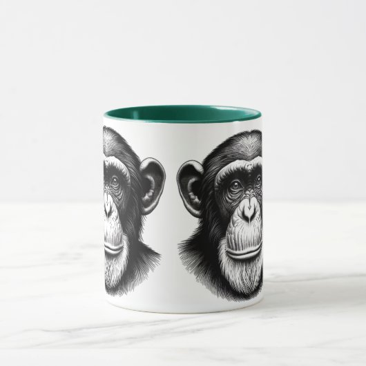 Café chimpanzé Mug (Centre)