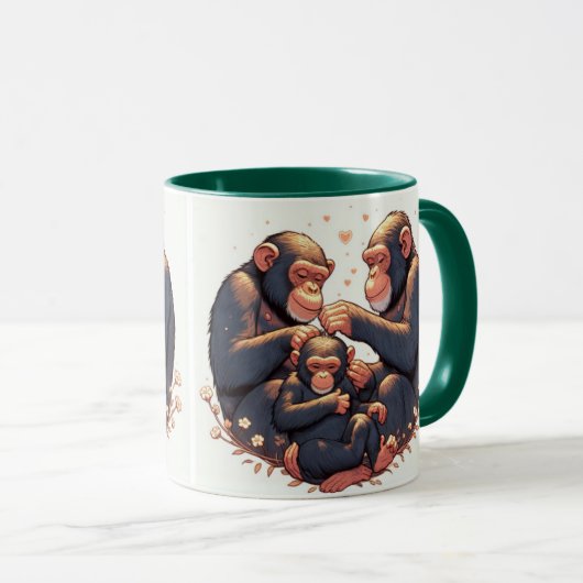 Café chimpanzé Mug (Devant droit)