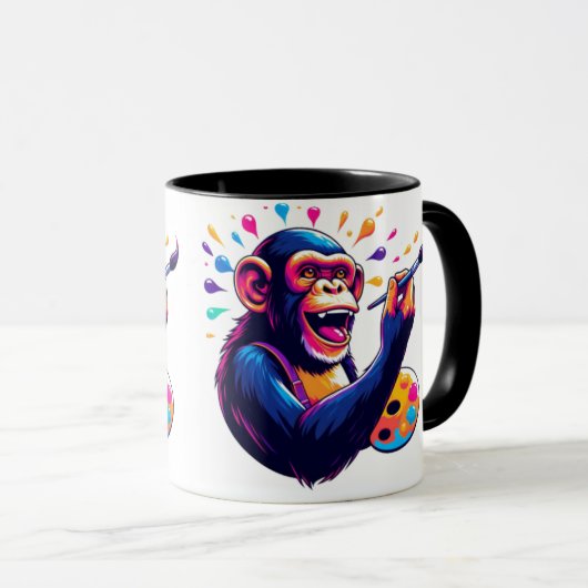 Café chimpanzé Mug (Devant droit)