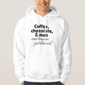 Café, chocolat & hommes blague sweat - shirt à cap (Devant)