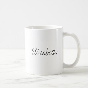 Café Classique Tasses Votre Nom De Script Élégant